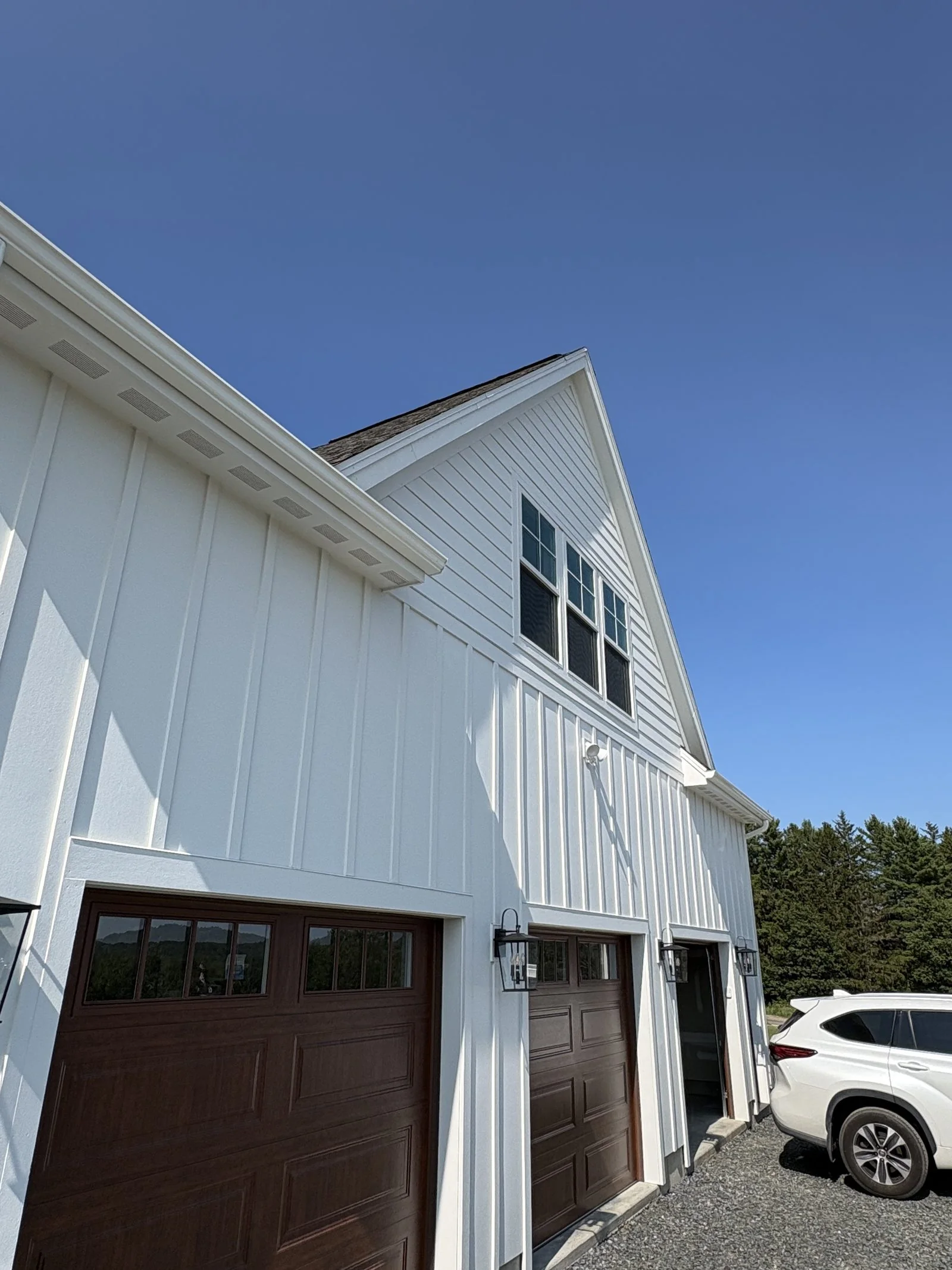 Newly built home with attached garage
